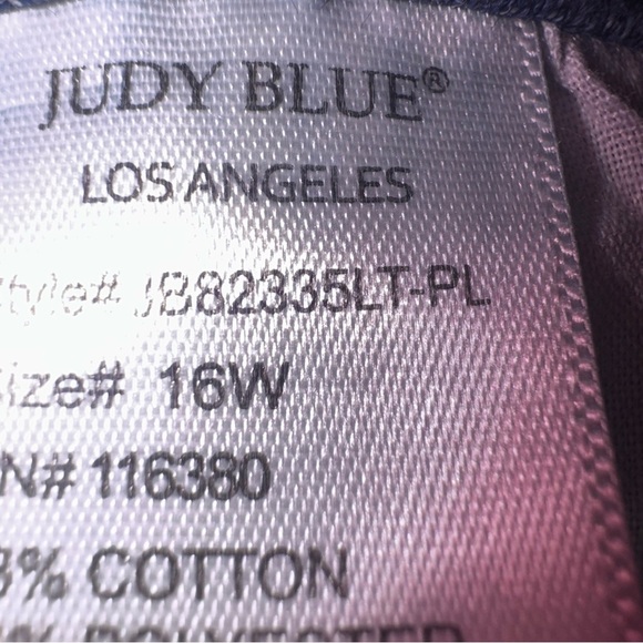 Judy Blue KENNA MID RISE‎ BLEACH WASHED CUFFED BOYFRIEND Size 16W - Picture 6 of 6